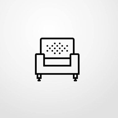 Koltuk simge illüstrasyon izole vektör işareti simgesi