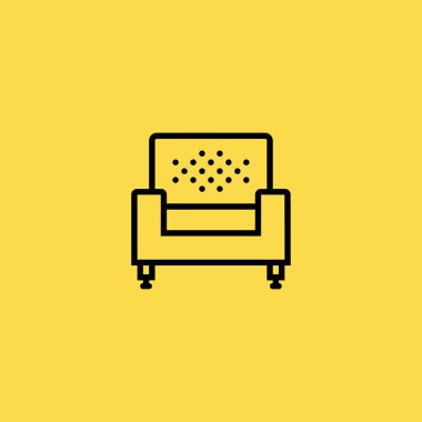 Koltuk simge illüstrasyon izole vektör işareti simgesi