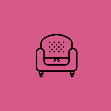Koltuk simge illüstrasyon izole vektör işareti simgesi