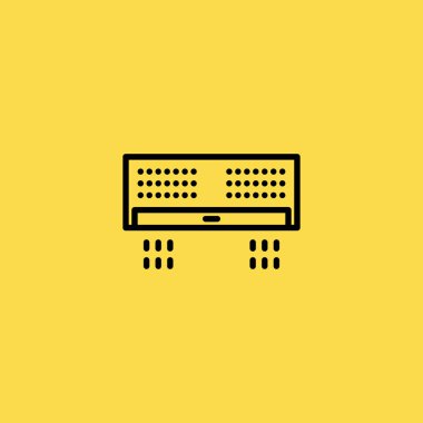 Hava condicioner simgesi illüstrasyon izole vektör işareti simgesi