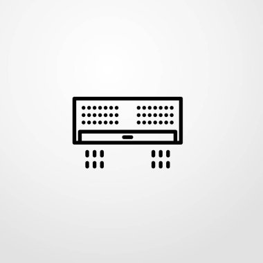 Hava condicioner simgesi illüstrasyon izole vektör işareti simgesi