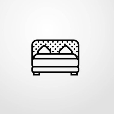 Yatak simgesi illüstrasyon izole vektör işareti simgesi