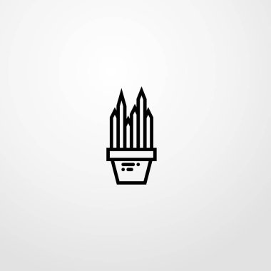 Kaktüs simgesi illüstrasyon izole vektör işareti simgesi