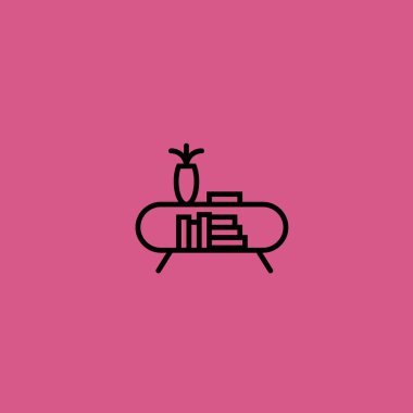 Kitaplık simgesi illüstrasyon izole vektör işareti simgesi