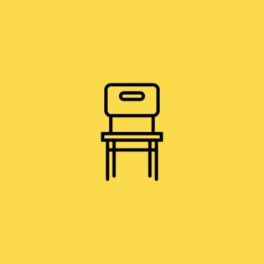 Sandalye simge illüstrasyon izole vektör işareti simgesi