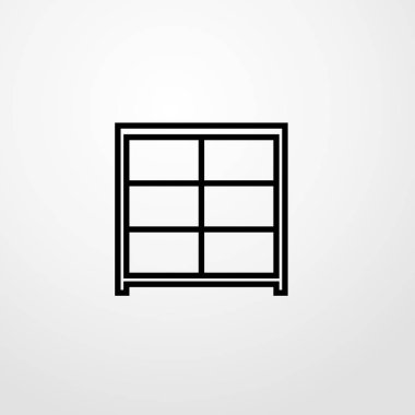 Çekmeceli simgesi illüstrasyon izole vektör işareti simgesi