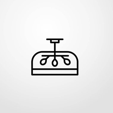 Avize simgesi illüstrasyon izole vektör işareti simgesi