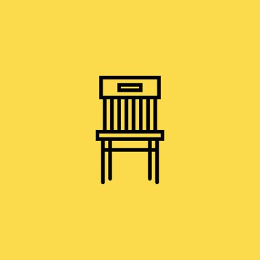 Sandalye simge illüstrasyon izole vektör işareti simgesi