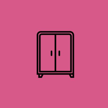 dolap simgesi illüstrasyon izole vektör işareti simgesi