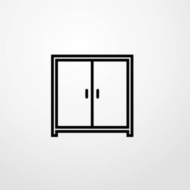 Çekmeceli simgesi illüstrasyon izole vektör işareti simgesi