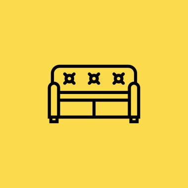 kanepe simgesi illüstrasyon izole vektör işareti simgesi