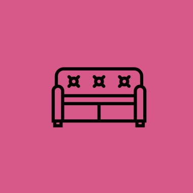 kanepe simgesi illüstrasyon izole vektör işareti simgesi