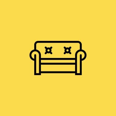 kanepe simgesi illüstrasyon izole vektör işareti simgesi