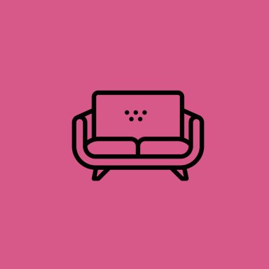 kanepe simgesi illüstrasyon izole vektör işareti simgesi