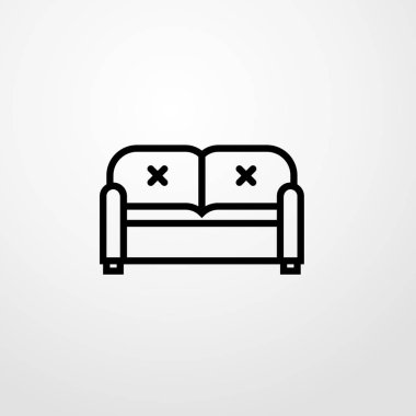 kanepe simgesi illüstrasyon izole vektör işareti simgesi