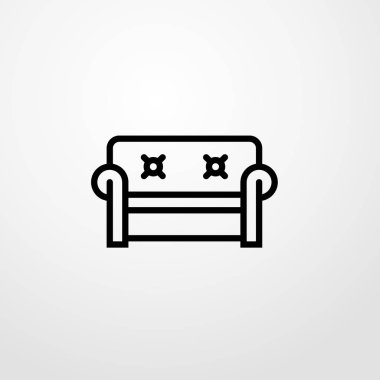 kanepe simgesi illüstrasyon izole vektör işareti simgesi