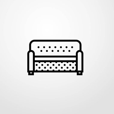 kanepe simgesi illüstrasyon izole vektör işareti simgesi