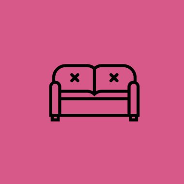 kanepe simgesi illüstrasyon izole vektör işareti simgesi