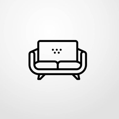 kanepe simgesi illüstrasyon izole vektör işareti simgesi