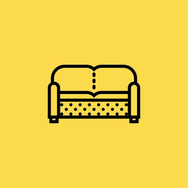 kanepe simgesi illüstrasyon izole vektör işareti simgesi