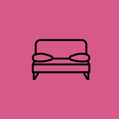 kanepe simgesi illüstrasyon izole vektör işareti simgesi