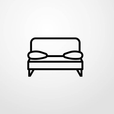 kanepe simgesi illüstrasyon izole vektör işareti simgesi