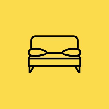 kanepe simgesi illüstrasyon izole vektör işareti simgesi