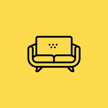 kanepe simgesi illüstrasyon izole vektör işareti simgesi