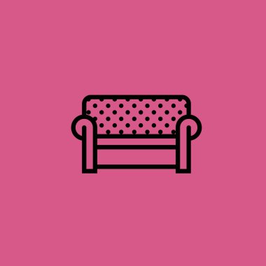 kanepe simgesi illüstrasyon izole vektör işareti simgesi