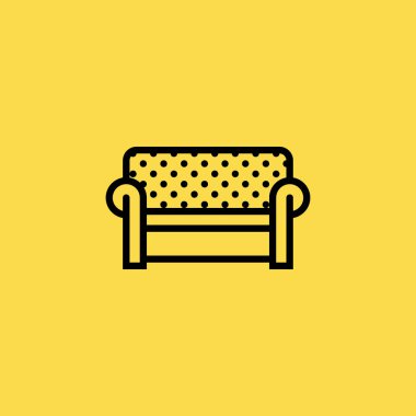 kanepe simgesi illüstrasyon izole vektör işareti simgesi