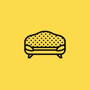 kanepe simgesi illüstrasyon izole vektör işareti simgesi