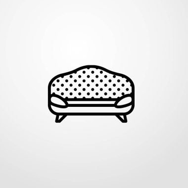 kanepe simgesi illüstrasyon izole vektör işareti simgesi