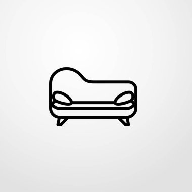 kanepe simgesi illüstrasyon izole vektör işareti simgesi