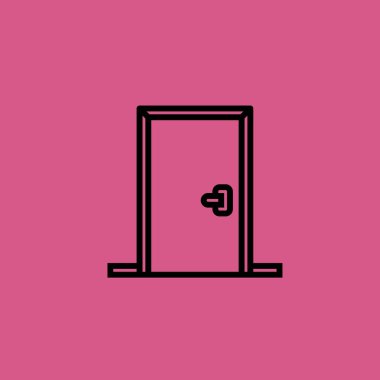 Kapı simgesi illüstrasyon izole vektör işareti simgesi