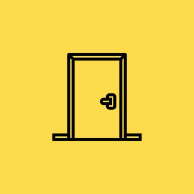 Kapı simgesi illüstrasyon izole vektör işareti simgesi