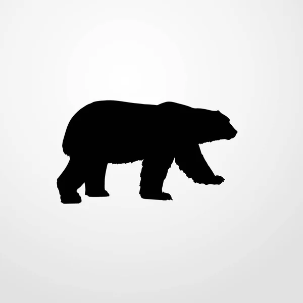 熊的黑色图标图孤立的矢量标志符号 — 图库矢量图片