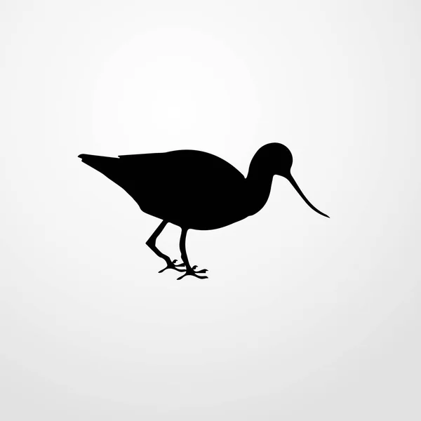 Avocet uccello icona illustrazione isolato vettore segno simbolo — Vettoriale Stock