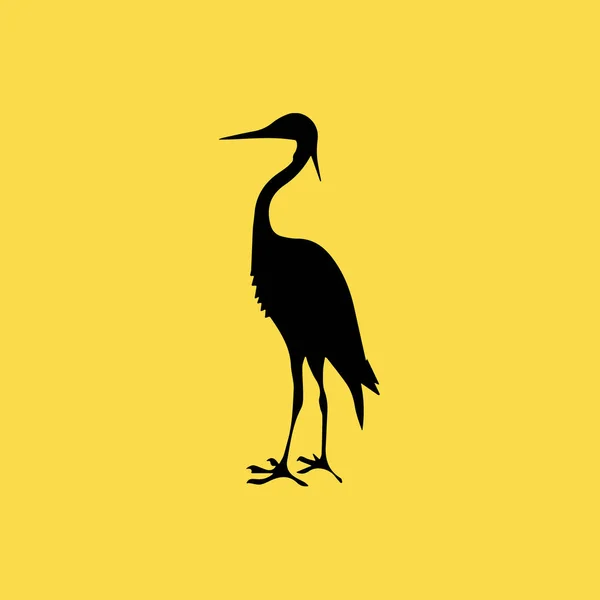 Kraan vogel pictogram illustratie geïsoleerde vector teken symbool — Stockvector