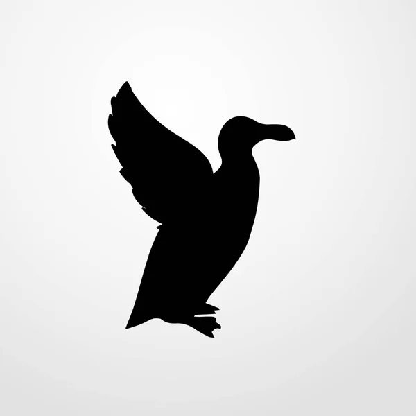 Иллюстрация значка птицы auk изолированный символ вектора — стоковый вектор