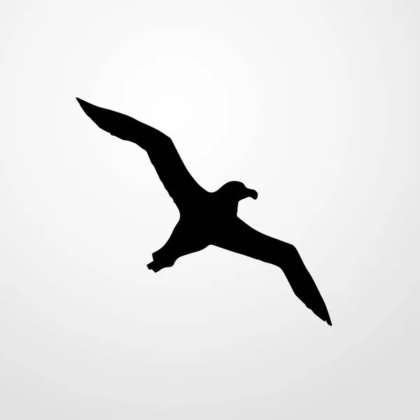 Albatross Vogel Symbol Abbildung isoliert Vektor Zeichen Symbol — Stockvektor