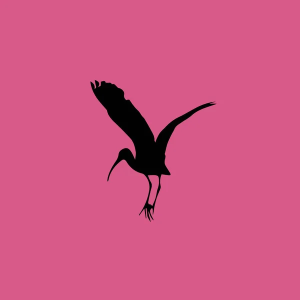 Storch Vogel Symbol Illustration isoliert Vektor Zeichen Symbol — Stockvektor