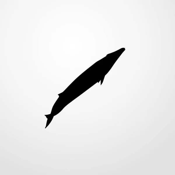 Icono de ballena azul ilustración símbolo de signo de vector aislado — Vector de stock