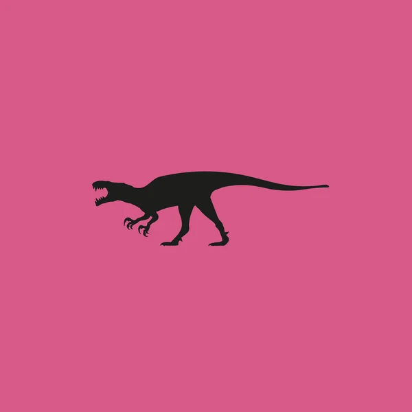 Simbolo del segno vettoriale isolato dell'icona del dinosauro — Vettoriale Stock