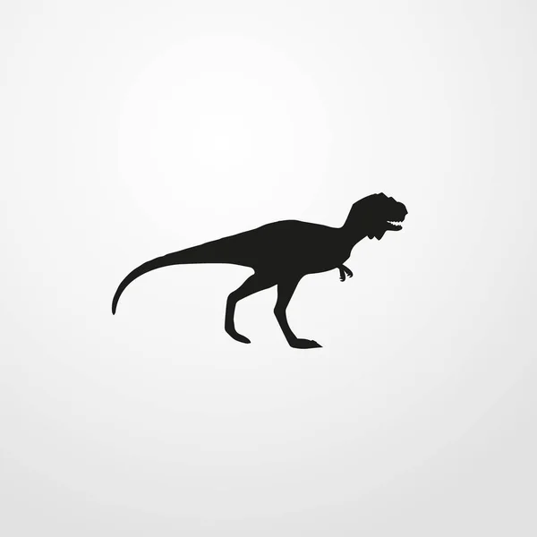 Imajinasi ikon dinosaurus mengisolasi simbol tanda vektor - Stok Vektor