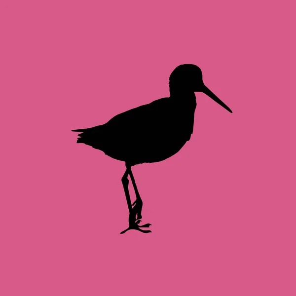 Icône oiseau bécasseau illustration isolé signe vectoriel symbole — Image vectorielle