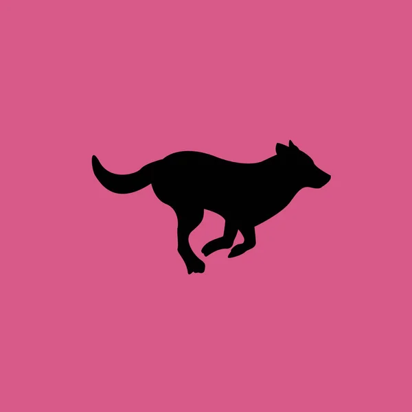 Correndo cão ícone ilustração isolado vetor sinal símbolo —  Vetores de Stock