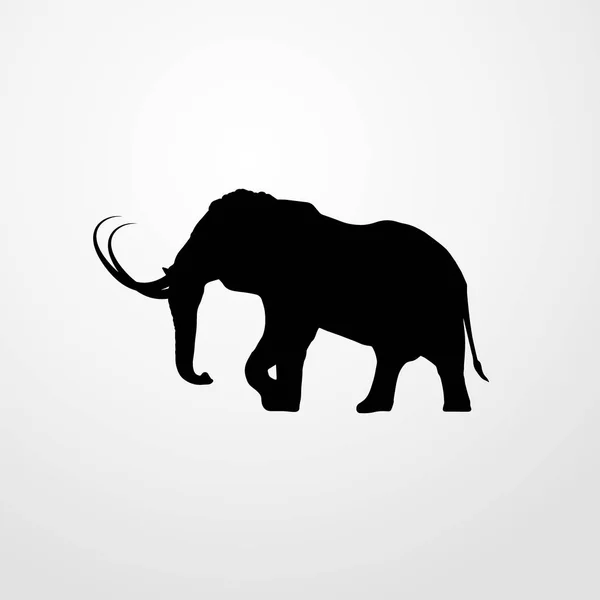 Mammut icona illustrazione isolato segno vettoriale simbolo — Vettoriale Stock