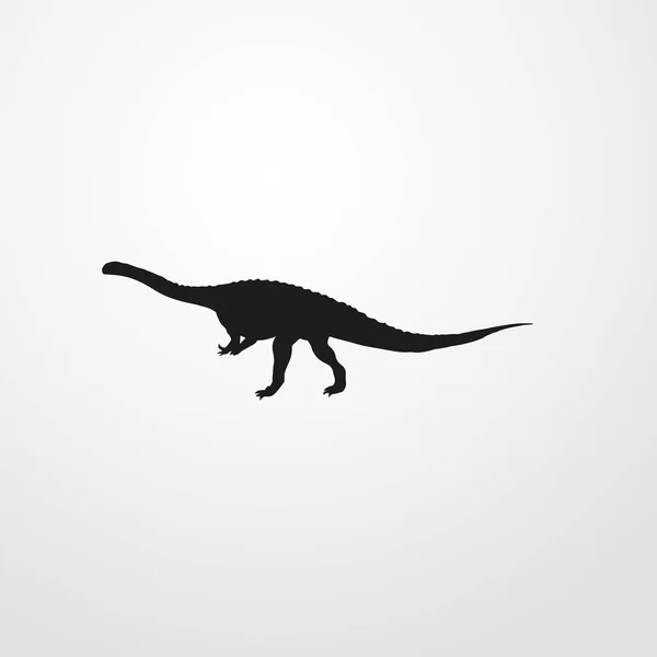 Dinosaurus ikona ilustrace izolované vektor znamení symbol — Stockový vektor