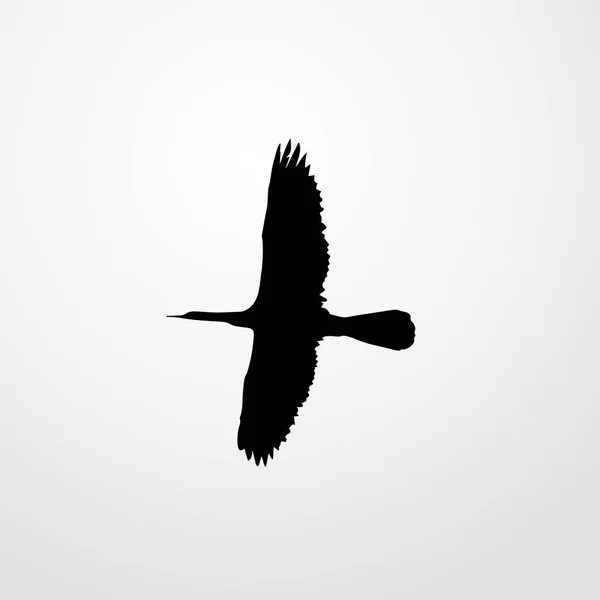 Grand oiseau volant icône illustration isolé vecteur signe symbole — Image vectorielle