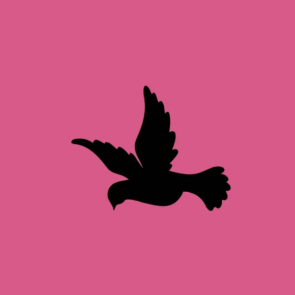 Taube fliegendes Symbol Illustration isoliert Vektor Zeichen Symbol — Stockvektor